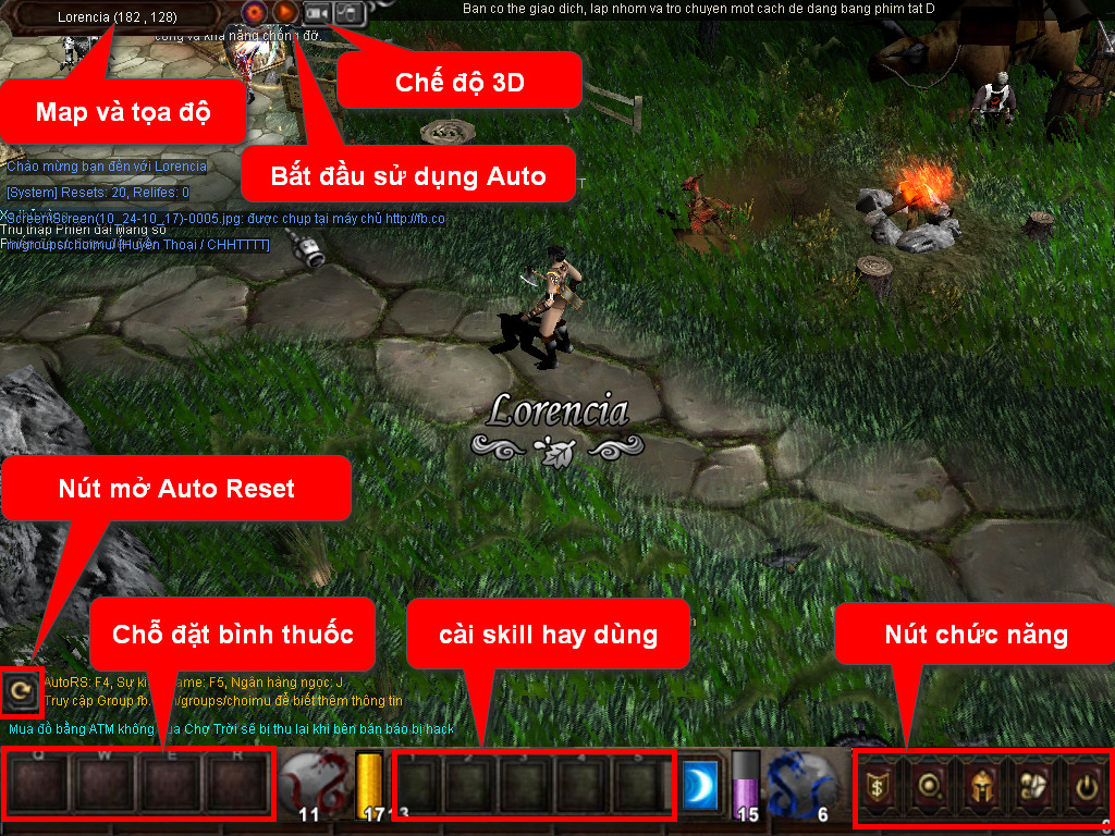 Chức năng chính của Game MU Việt Quốc Chức năng chính của Game MU Việt Quốc