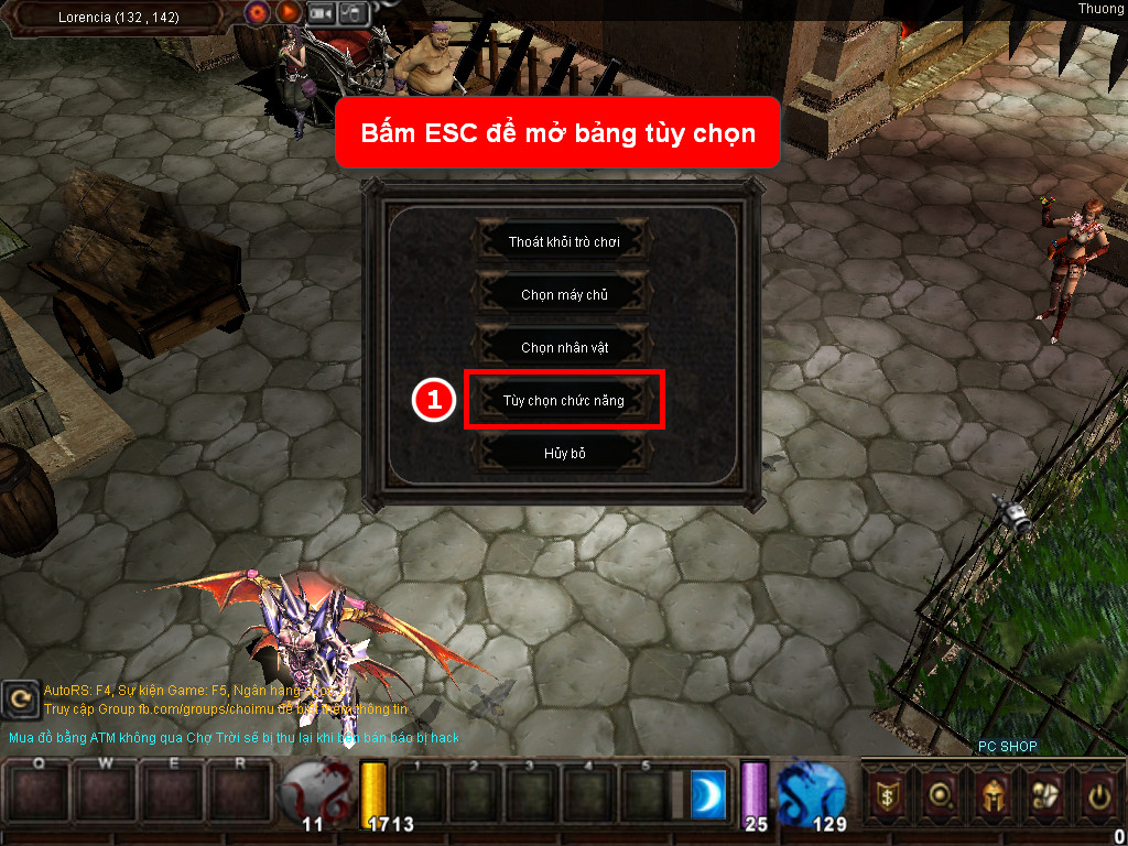 Chức năng chính của Game MU Việt Quốc Chức năng chính của Game MU Việt Quốc